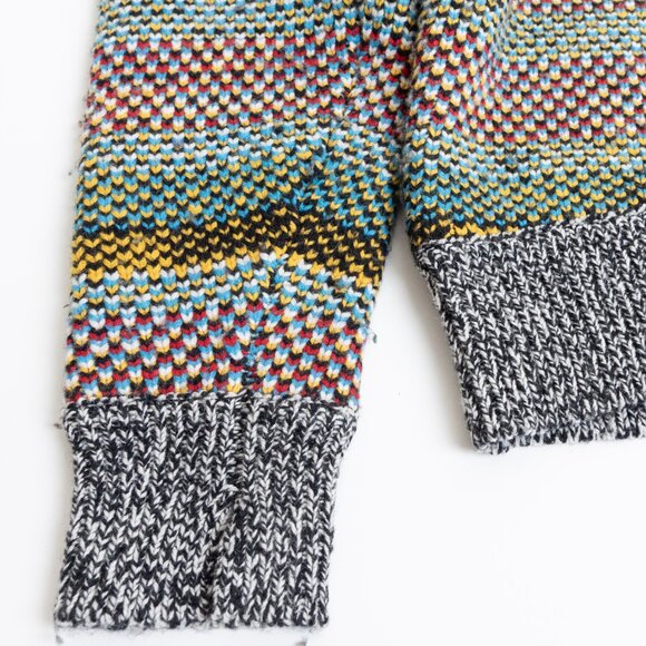 rag & bone Willow Rainbow Sweater 100% Merino Wool Chunky Colorful - Picture 10 of 14